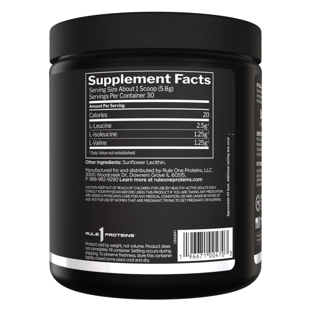 Rule1 BCAA 30 Serv Unflavored 174g