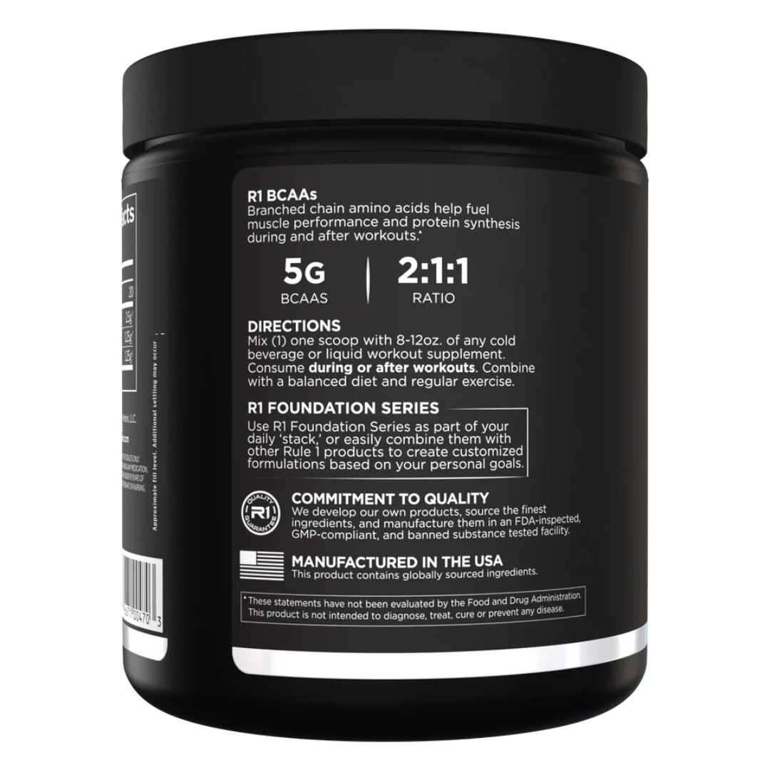 Rule1 BCAA 30 Serv Unflavored 174g