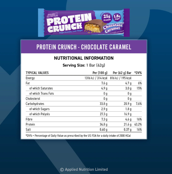 Applied Nutrition Protein Crunch Milk Chocolate Caramel (12 x 62g)