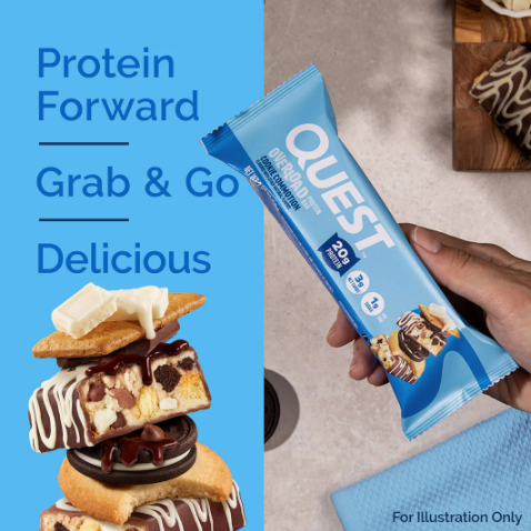 Quest Overload Protein Bar - Cookie Commotion (12 x 58g)
