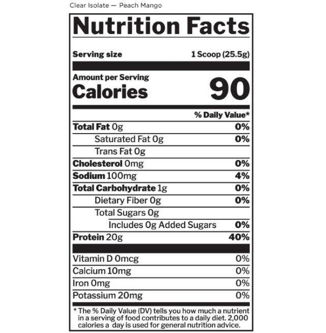 Rule One Protein Clear Isolate Peach Mango 1.52lb