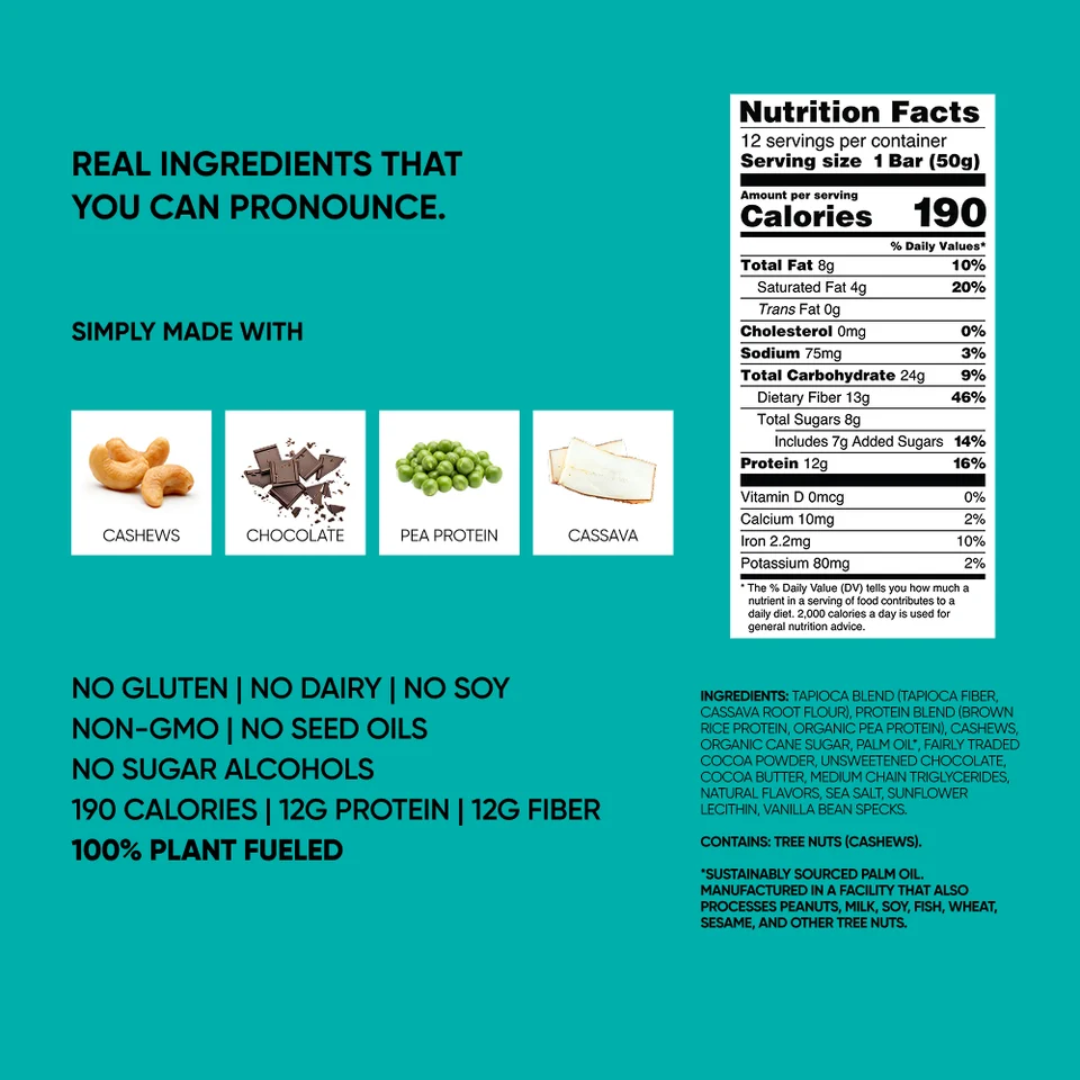 Trubar Plant Protein Bar - Oh Oh Cookie Dough (12 x 50g)