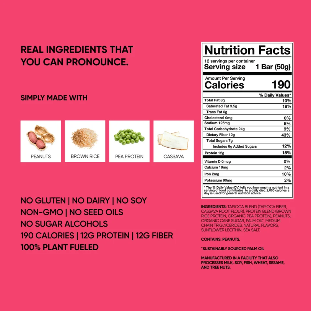 Trubar Plant Protein Bar - Get in My Belly PB & Jelly (12 x 50g)
