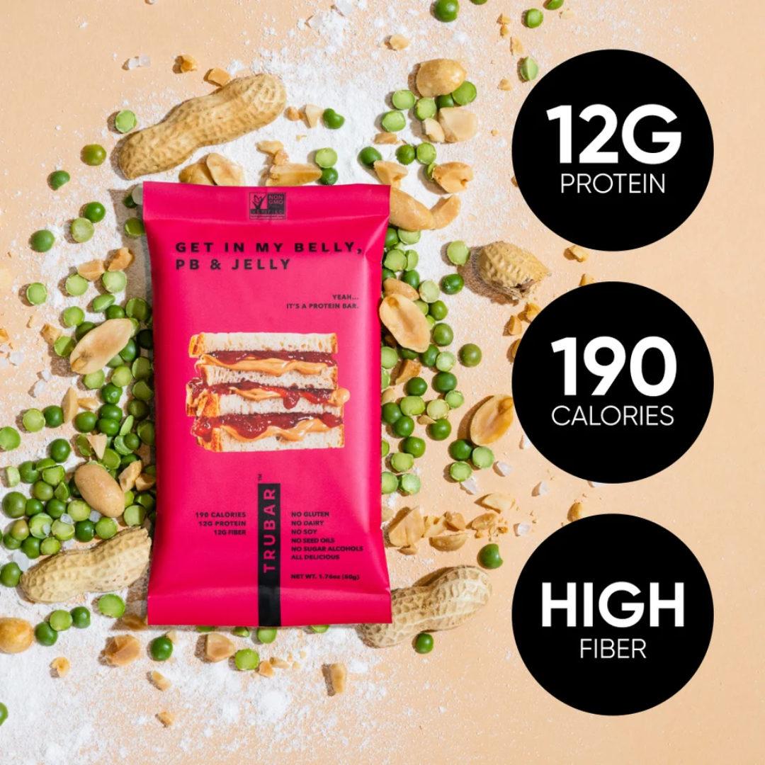 Trubar Plant Protein Bar - Get in My Belly PB & Jelly (12 x 50g)