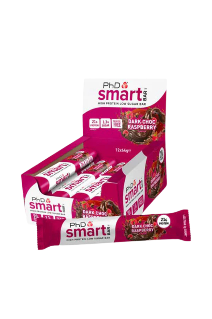 PhD Smart Bar Dark Chocolate Raspberry (12 x 64g)