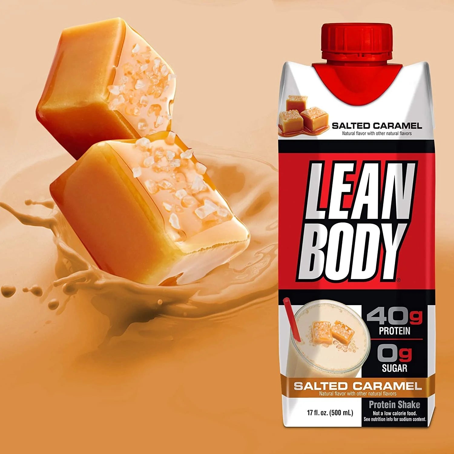 Lean Body RTD Protein Shake Salted Caramel (12 x 500ml)