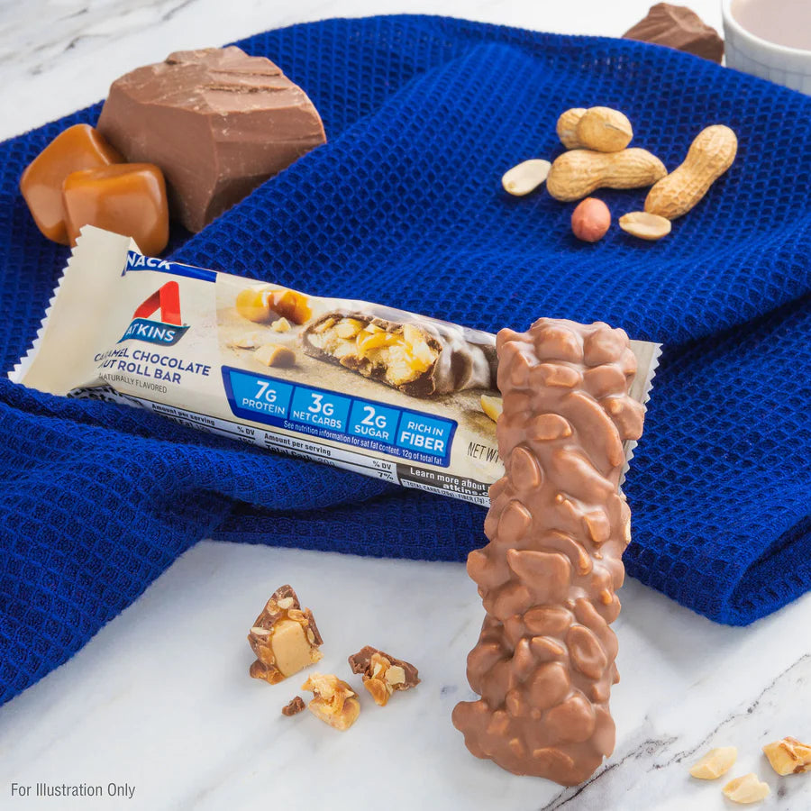 Atkins Snack Bar Caramel Chocolate Nut Roll (5 x 40g)