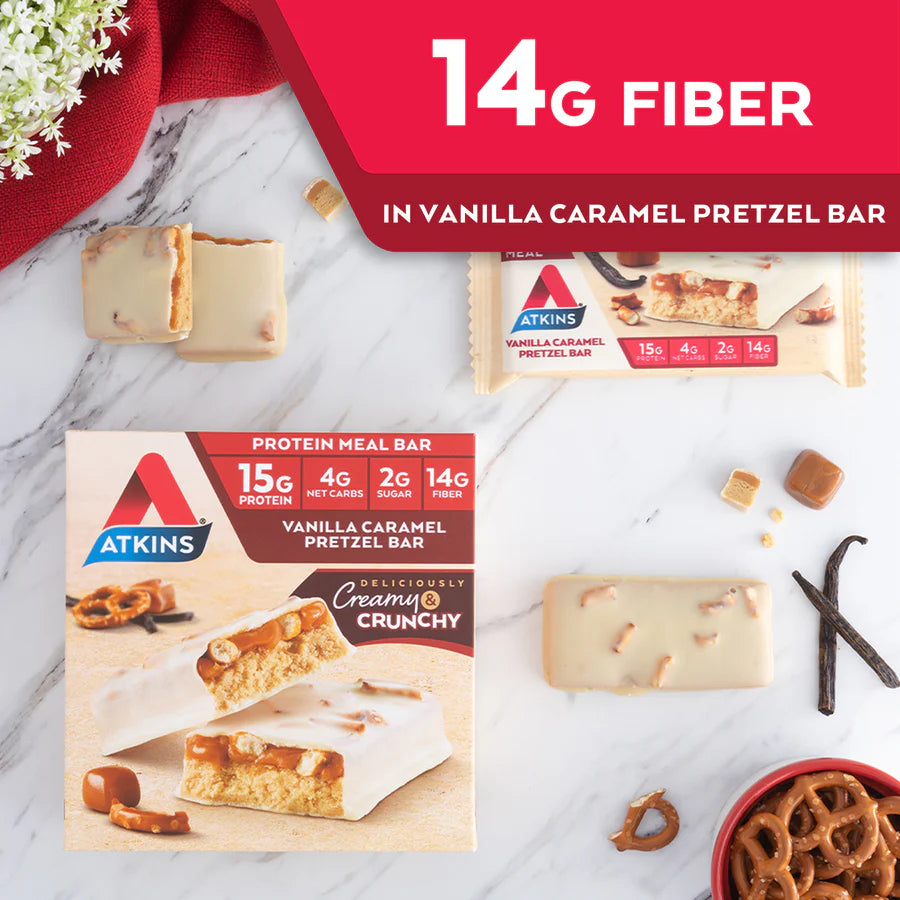 Atkins Meal Bar Vanilla Caramel Pretzel (5 x 48g)