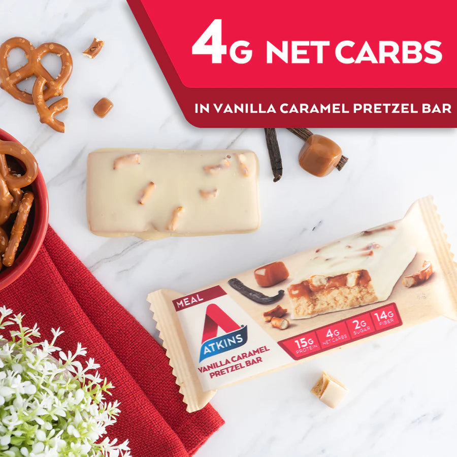 Atkins Meal Bar Vanilla Caramel Pretzel (5 x 48g)