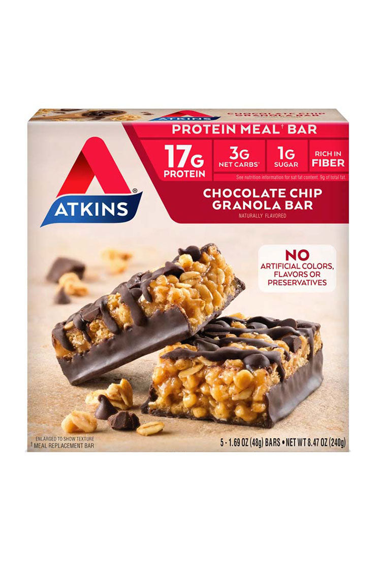 Atkins Meal Bar Chocolate Chip Granola (5 x 48g)