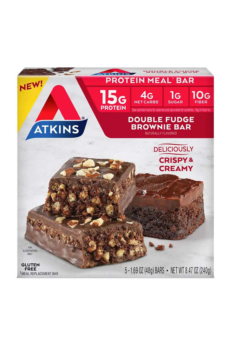 Atkins Meal Bar Double Fudge Brownie (5 x 48g)