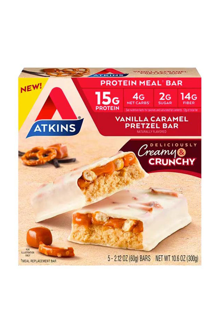 Atkins Meal Bar Vanilla Caramel Pretzel (5 x 48g)