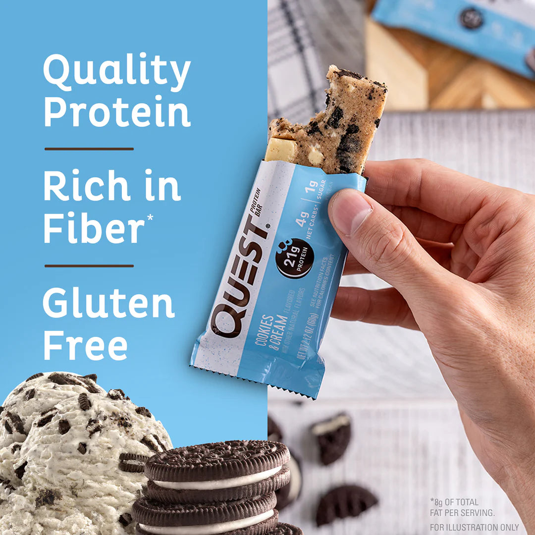 Quest Protein Bar Cookies And Cream (12 x 60g)