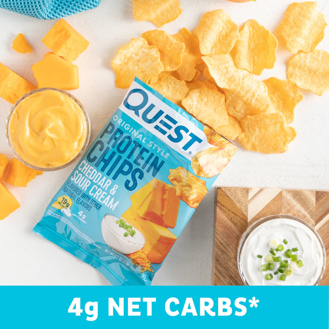 Quest Protein Chips Cheddar & Sour Cream (8 x 32g)