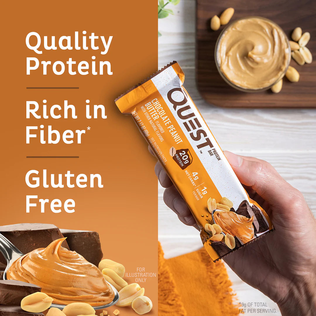 Quest Protein Bar Chocolate Peanut Butter (12 x 60g)