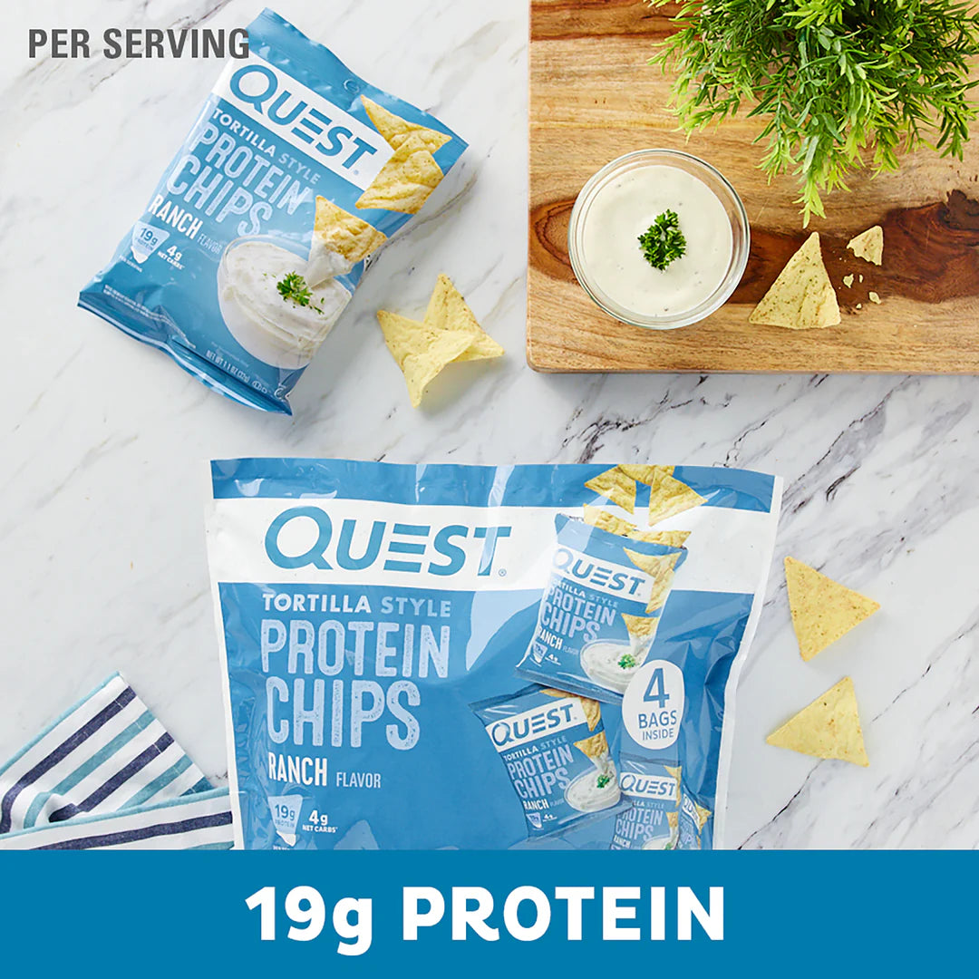 Quest Protein Chips Tortilla Style Ranch (8 x 32g)