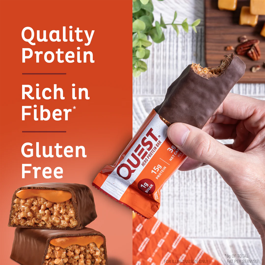 Quest Hero Chocolate Caramel Pecan (12 x 60g)