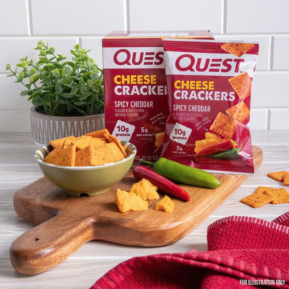 Quest Snack Cheese Crackers Spicy Cheddar (4 x 30g)