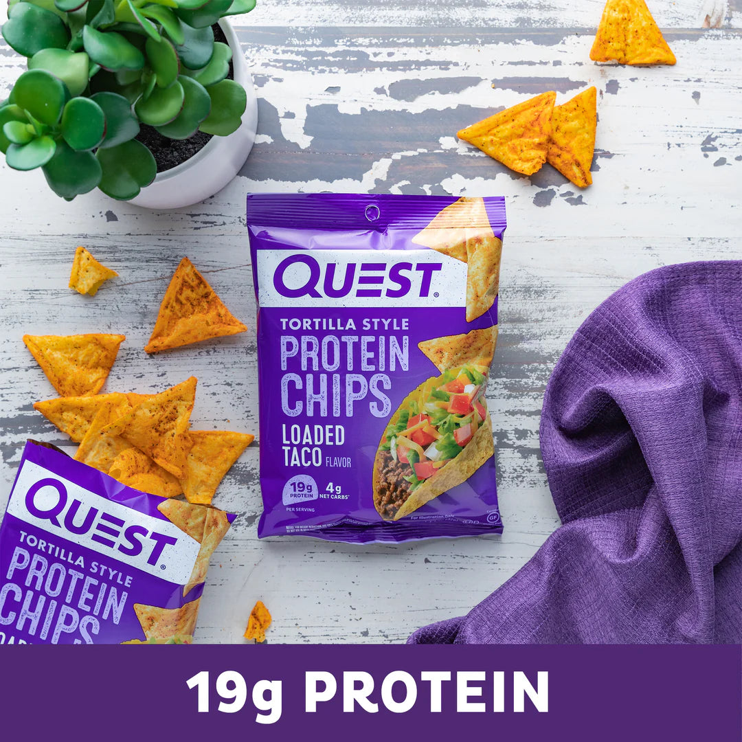 Quest Protein Chips Tortilla Style Loaded Taco (8 x 32g)