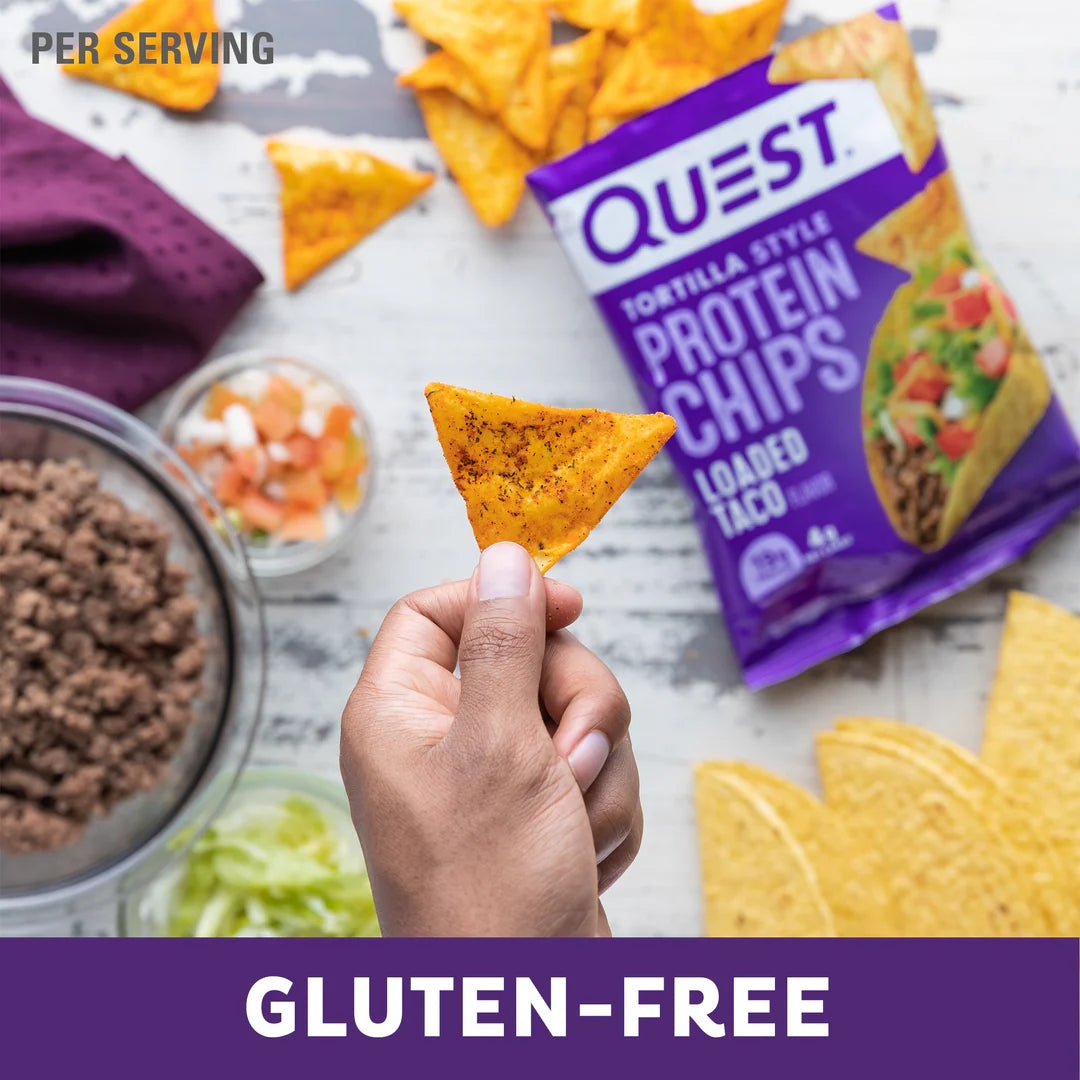 Quest Protein Chips Tortilla Style Loaded Taco (8 x 32g)